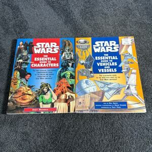 Star Wars Vintage Essential Guide Books Set of 2 Characters, Vehicles & Vessels
